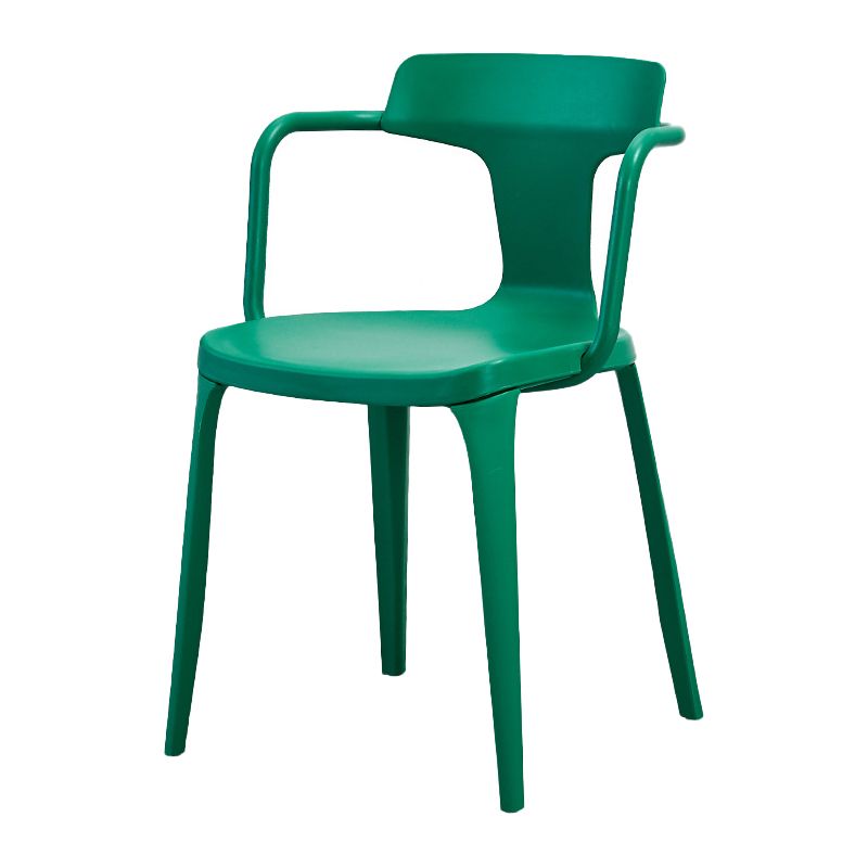 Contemporary Style Plastic Chair Kitchen Slat Back Arm Chairs (Set of 2) Clearhalo ' kitchen&dining_furn' 'Dining Chairs' 'Dining Tables & Seating' 'dining_chair' 'furn' 'furn_dining_chair' 'Furniture' 'furniture_dining_chair' 'Kitchen & Dining Furniture' 'kitchen' 1200x1200_f8465f44-3648-4646-b9e9-05f25f84d7a7