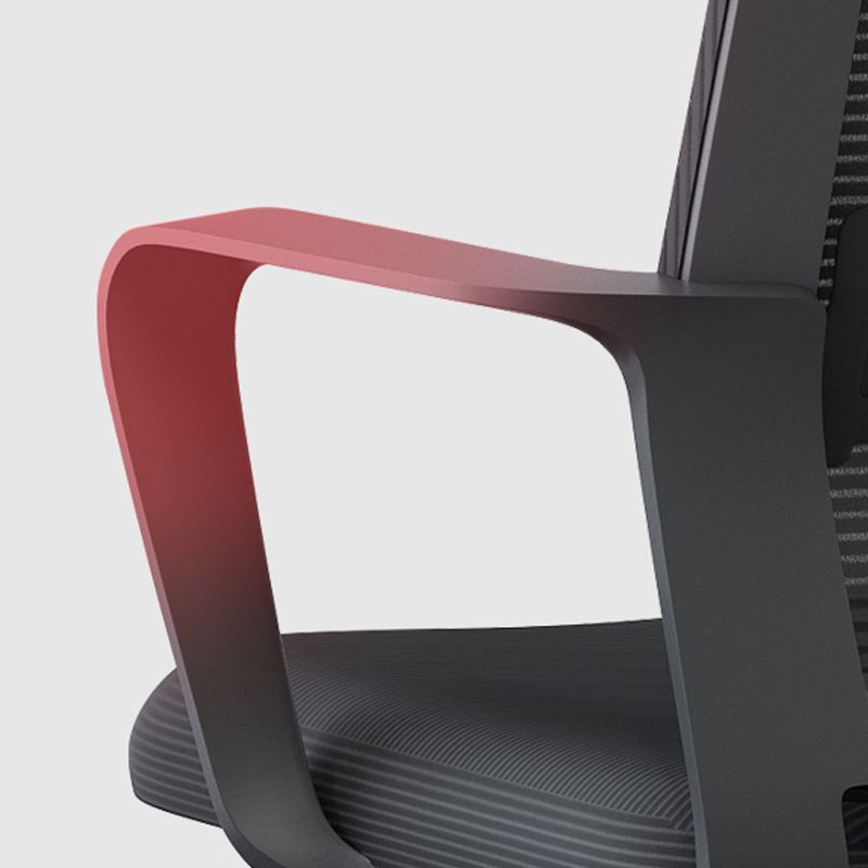 High / Mid Back Bureau Stoel Zwart Mesh Rotatable Desk -stoel met wielen