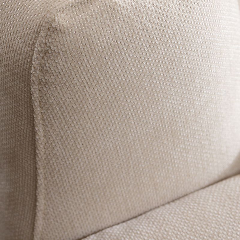 Ivory 4-seat Square Arm Sectional Scandinavian Fabric Sofa & Chaise Clearhalo 'furn' 'furn_sectionals' 'Furniture' 'Living Room Furniture' 'Sectionals' 1200x1200_f847e9b0-ab40-4dba-90b2-d8bd8f82c057