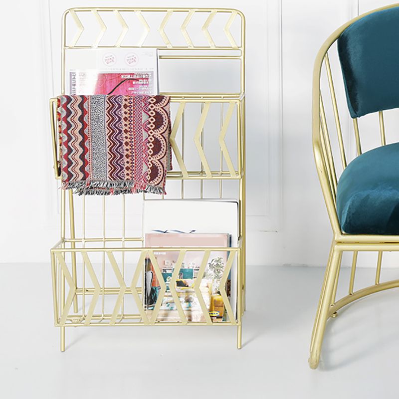 Metal 2 estante estante de libros 13.4 "w estante de libro moderno cerrado vertical