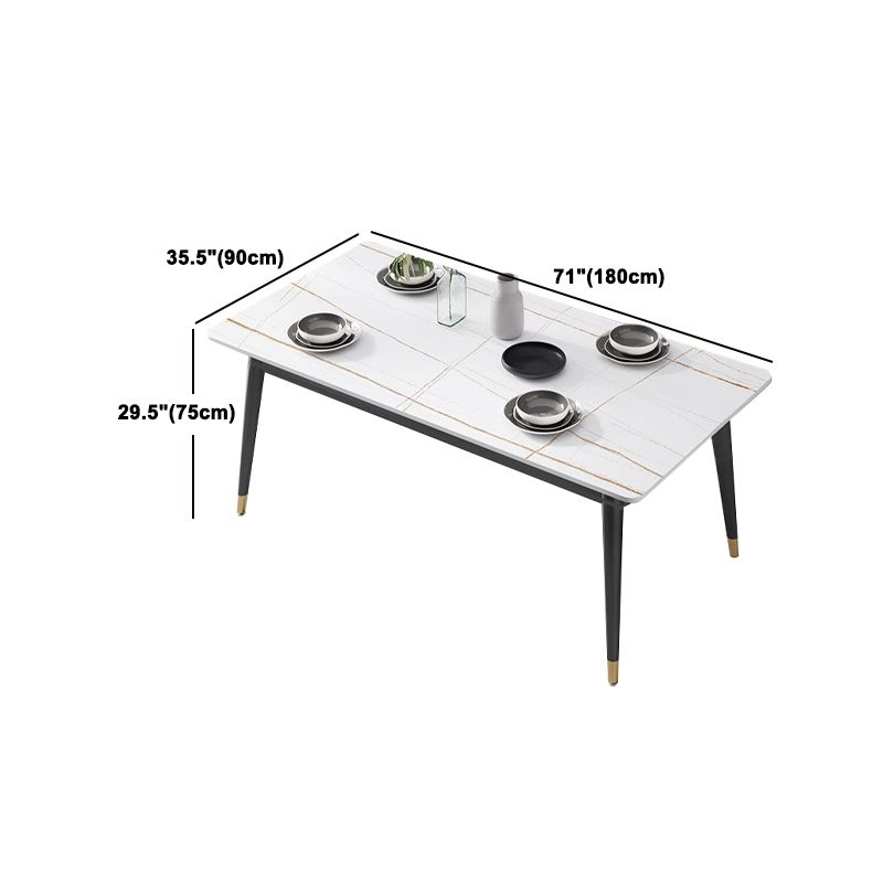 Glam Rectangle 1/3/4/5/7 Pieces Dinette Set Metal Legs Indoor Dining Table Set Clearhalo 'Dining Room Sets' 'Dining Tables & Seating' 'dining_room_set' 'furn' 'furn_dining_room_set' 'Furniture' 'Kitchen & Dining Furniture' 1200x1200_f8486fce-9a8f-4b26-b190-980cbd2794c1