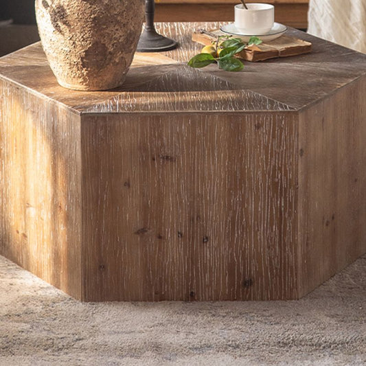Mesa de café en bloque Mesa de café de color natural para sala de estar para sala de estar