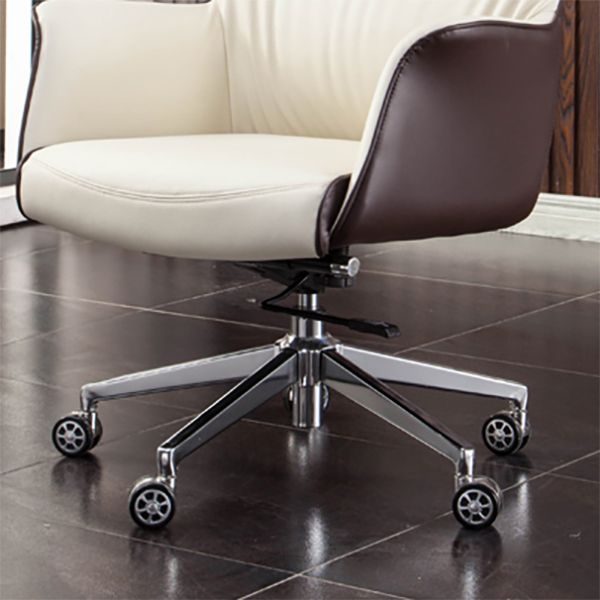 Modern Faux Leather Executive Chair High Back Armless Swivel Chair Clearhalo 'furn' 'furn_office_chair' 'Furniture' 'Office Chairs' 'Office Furniture' 'office_chair' 1200x1200_f84afc0b-5dbf-4f0e-9767-3b0f9dc7957a