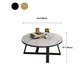 Runder Couchtisch aus Schiefer. Minimalistischer runder Couchtisch für das Wohnzimmer
