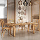 Modern Rectangle Dining Set 1/2/4/5/6 Pieces Solid Wood Legs Indoor Dinette Set