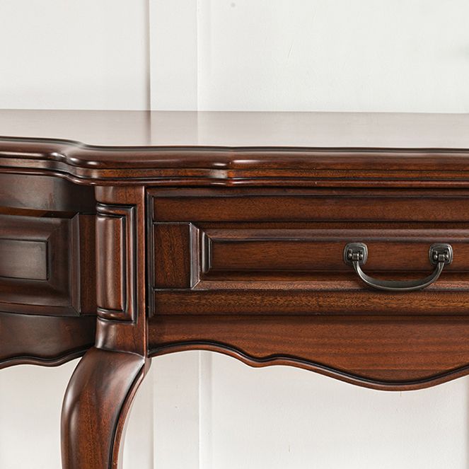 Free Form Shape Contemporary Console Table Wooden Console Sofa Table for Hall