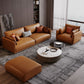 Mid-Century Modern Pillow Top Arm Sectional 33.46"H Cushion Back Sofa,Tan Clearhalo 'furn' 'furn_sectionals' 'Furniture' 'furniture_sectionals' 'Living Room Furniture' 'Sectionals' 1200x1200_f84c5cf4-3ede-49cd-a59c-9fc04226d374