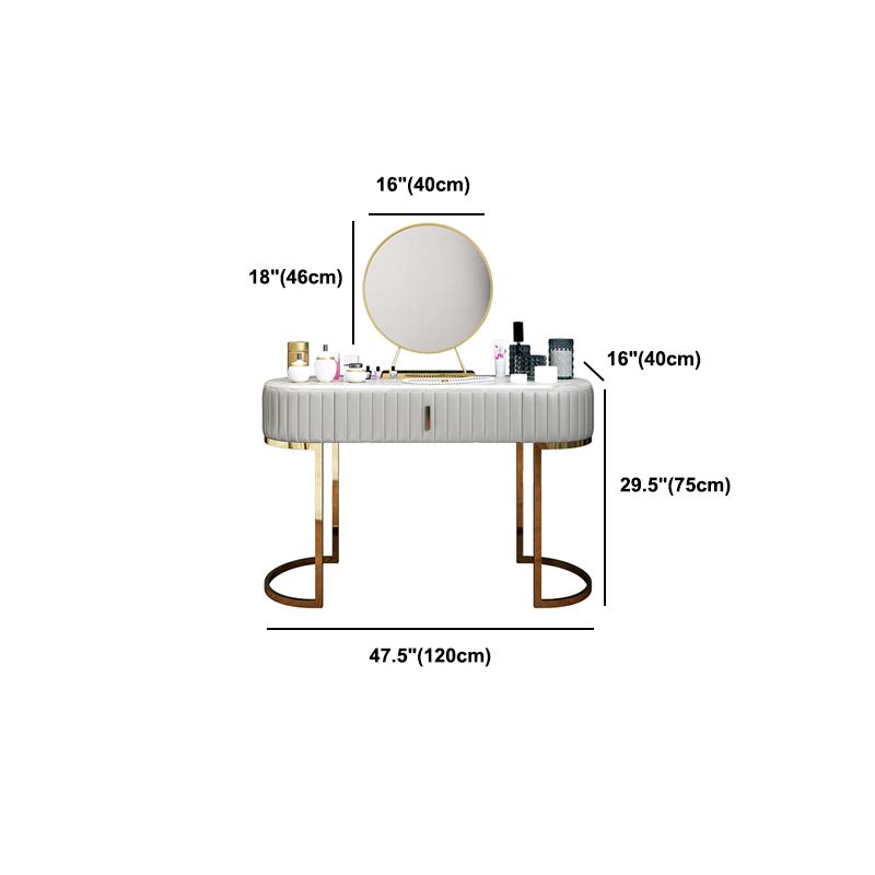 Glam Slate Top Vanity Dressing Table Set White Make-up Vanity Clearhalo 'Bedroom Furniture' 'furn' 'furn_makeup_vanities' 'Furniture' 'Makeup Vanities' 'makeup_vanities' 1200x1200_f84c9637-e90a-4ad8-89ce-12448965d30a
