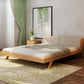 Contemporary Wooden Standard Bed, Upholstered Headboard Bed Frame