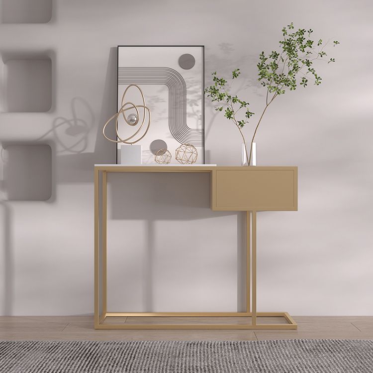 12 inch Wide Modern Accent Table Rectangle Shape Console Table for Hall