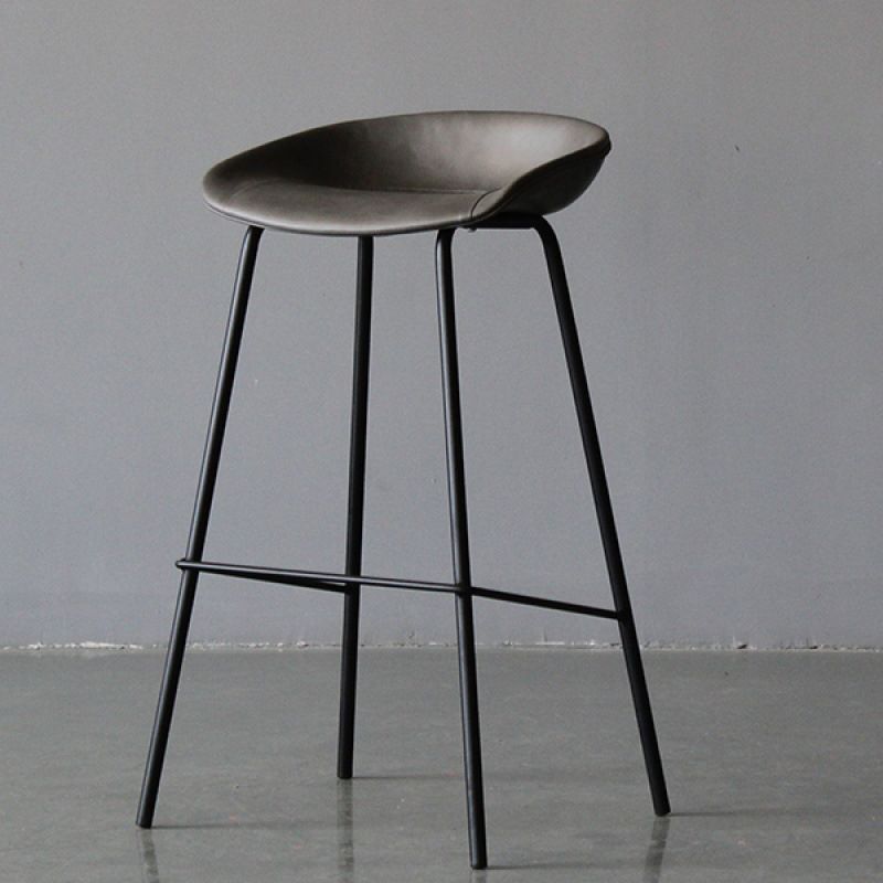 Scandinavian Metal Kitchen Dining Room Armless Stool Low Back Bar Stool Clearhalo 'Bar Furniture' 'Bar Stools' 'bar_stools' 'furn' 'furn_bar_stools' 'Furniture' 'furniture_bar_stools' 'Kitchen & Dining Furniture' 1200x1200_f84f17eb-b397-4182-8d19-210b350518a0