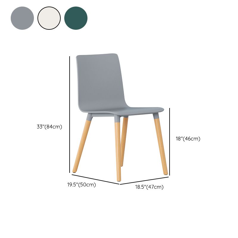 Zeitgenössischer offener Esstuhl Holzseitenstuhl für Esszimmer