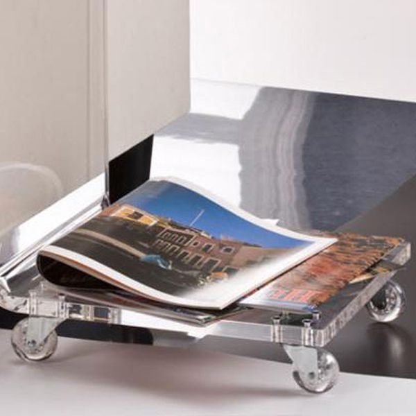 Tavolo da notte acrilico stile moderno comodino minimalista con pulegge