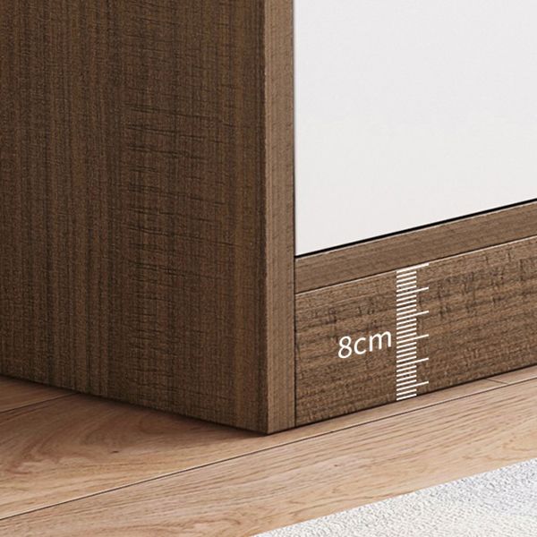 Mobile porta TV in legno in stile scandinavo, consolle porta TV con ripiani e ripiani