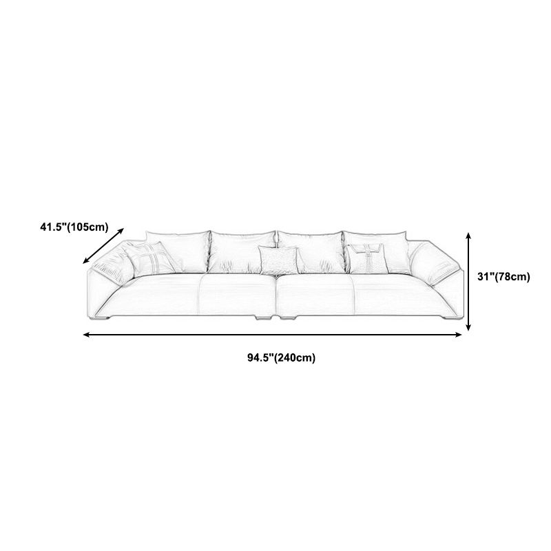 Contemporary Standard Sofa Pillow Top Arm Bench Seating with Pillows Clearhalo 'furn' 'furn_sofas' 'Furniture' 'furniture_sofas' 'kitchen' 'kitchen_sofas' 'Living Room Furniture' 'Sofa' 'sofas' 1200x1200_f852ae69-6b77-495a-b830-e770146441e4