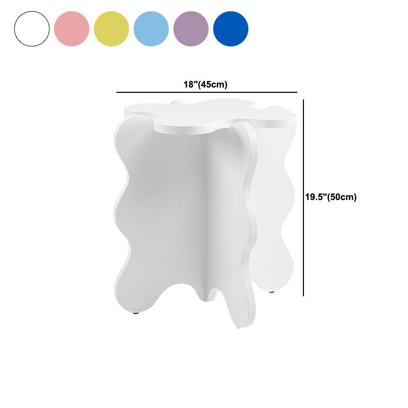 Contemporary Geometric Side End Snack Table X-base End Table