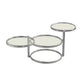 Extendable Coffee Table with Glass Round Top and Stainless Steel Base Clearhalo 'Coffee & Accent Tables' 'Coffee Tables' 'coffee_tables' 'furn' 'furn_coffee_tables' 'Furniture' 'Living Room Furniture' 1200x1200_f8559228-f080-4323-9576-b0b3cf11c12d