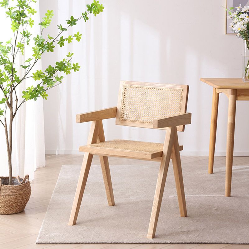 Modern Design Wicker Dining Chairs for Home Arm Open Back Side Chairs Clearhalo 'Dining Chairs' 'Dining Tables & Seating' 'dining_chair' 'furn' 'furn_dining_chair' 'Furniture' 'furniture_dining_chair' 'Kitchen & Dining Furniture' 1200x1200_f856255d-86a4-4cc2-89d4-a99cb54509fc