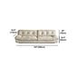 Modernes weißes Tuftedofa & Chaise 29.92 "H Velvet Armless Sofa