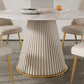 Traditional Luxury Dining Table Round Sintered Stone Table for Home Clearhalo 'Dining Tables & Seating' 'Dining Tables' 'dining_table' 'furn' 'furn_dining_table' 'Furniture' 'Kitchen & Dining Furniture' 1200x1200_f8570c5f-cd94-448e-b7b5-1a034071a01b