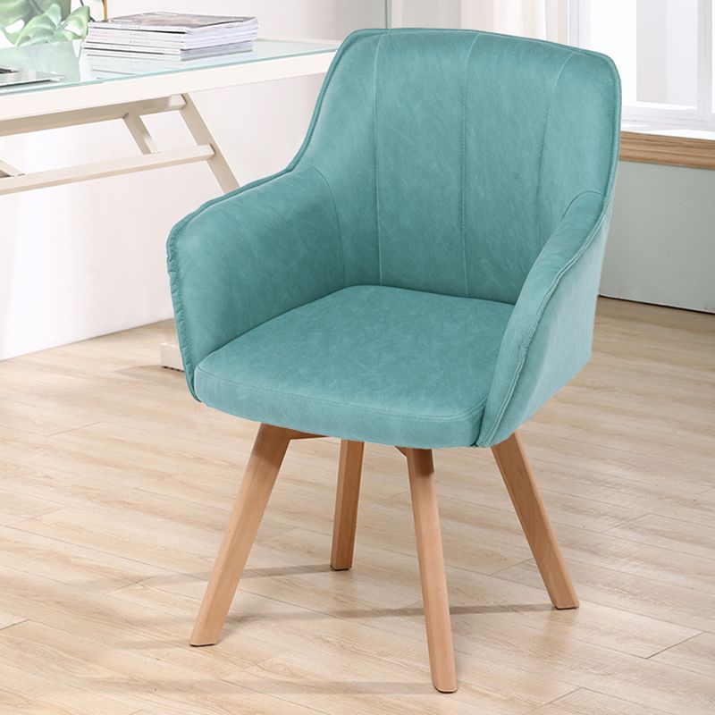 Scandinavian Style Faux Leather Dining Chairs Solid Back Arm Chairs for Home Use Clearhalo ' kitchen&dining_furn' 'Dining Chairs' 'Dining Tables & Seating' 'dining_chair' 'furn' 'furn_dining_chair' 'Furniture' 'furniture_dining_chair' 'Kitchen & Dining Furniture' 'kitchen' 1200x1200_f8578ba9-a087-4f56-979b-fc5ba50fee66