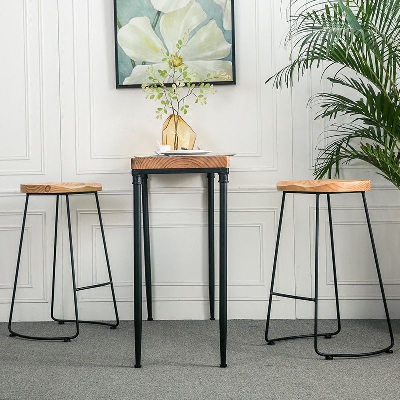 1/2/3 Pieces Industrial Rectangle Pub Table Set Solid Wood Counter Table Set Clearhalo 'Bar Furniture' 'furn' 'furn_home_bar_bar_sets' 'Furniture' 'Home Bars & Bar Sets' 'home_bar_bar_sets' 'Kitchen & Dining Furniture' 1200x1200_f857f12d-e63c-4ea9-ac07-49a3f790597e