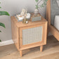 21.65" Tall Solid Wood Bedside Cabinet 1-door Night Table with Legs