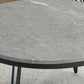 17"H Contemporary Coffee Table Round Stone Coffee Cocktail Table Clearhalo 'Coffee & Accent Tables' 'Coffee Tables' 'coffee_tables' 'furn' 'furn_coffee_tables' 'Furniture' 'Living Room Furniture' 1200x1200_f858cf45-858e-412d-9a71-2c0b476bf052