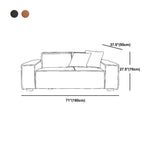 Living Room Square Arm Standard Cushions Transitional Modern
