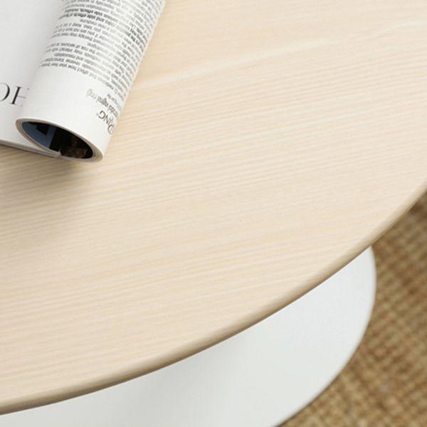 Hauteur de bureau ovale réglable bureau d'écriture en bois pour la maison