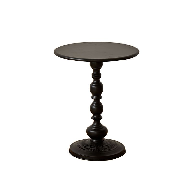 20.5" Tall Metal Pedestal End Table Round Accent Side Table in Black/White Clearhalo 'Coffee & Accent Tables' 'End & Side Tables' 'end_side_tables' 'furn' 'furn_end_side_tables' 'Furniture' 'Living Room Furniture' 1200x1200_f85980f3-e8e0-4fb8-a1fa-61f2755efb00