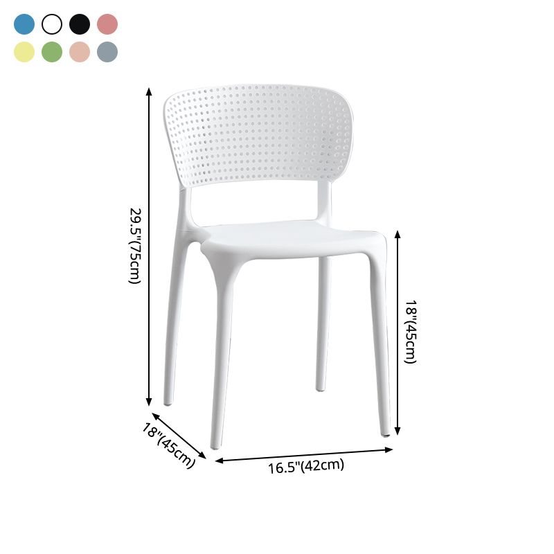 Stackable Plastic Dining Side Chairs Open Back Armless Dining Chairs (Set of 4) Clearhalo ' kitchen&dining_furn' 'Dining Chairs' 'Dining Tables & Seating' 'dining_chair' 'furn' 'furn_dining_chair' 'Furniture' 'furniture_dining_chair' 'Kitchen & Dining Furniture' 'kitchen' 1200x1200_f859835b-bd26-45ca-8f61-5ff7cd2b353c