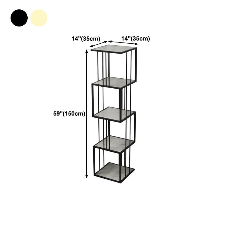 Glam Open Etagere Bookshelf Vertical Iron Bookshelf for Home Clearhalo 'Bookcases' 'furn' 'furn_bookcases' 'Furniture' 'furniture_bookcases' 'kitchen' 'kitchen_bookcases' 'Living Room Furniture' 'Office Furniture' 1200x1200_f859ffa8-a421-4bc7-9a3f-2dbc772e24c5