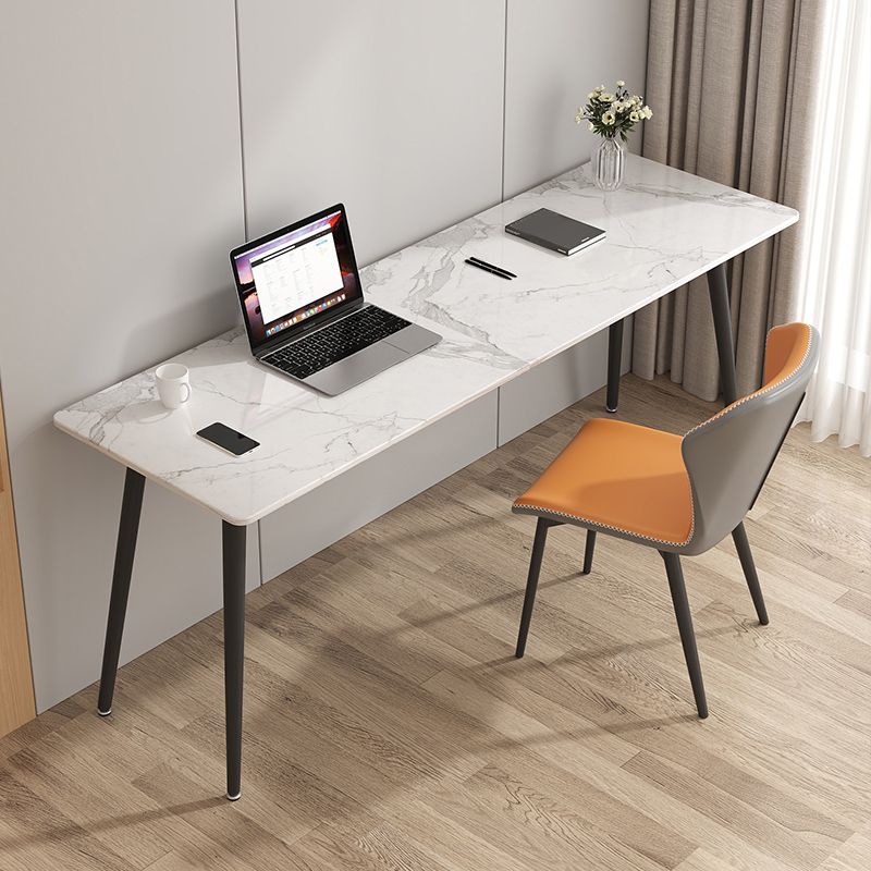 Descrito de la oficina de piedra rectángulo Top Office Modern Writing Desk for Office