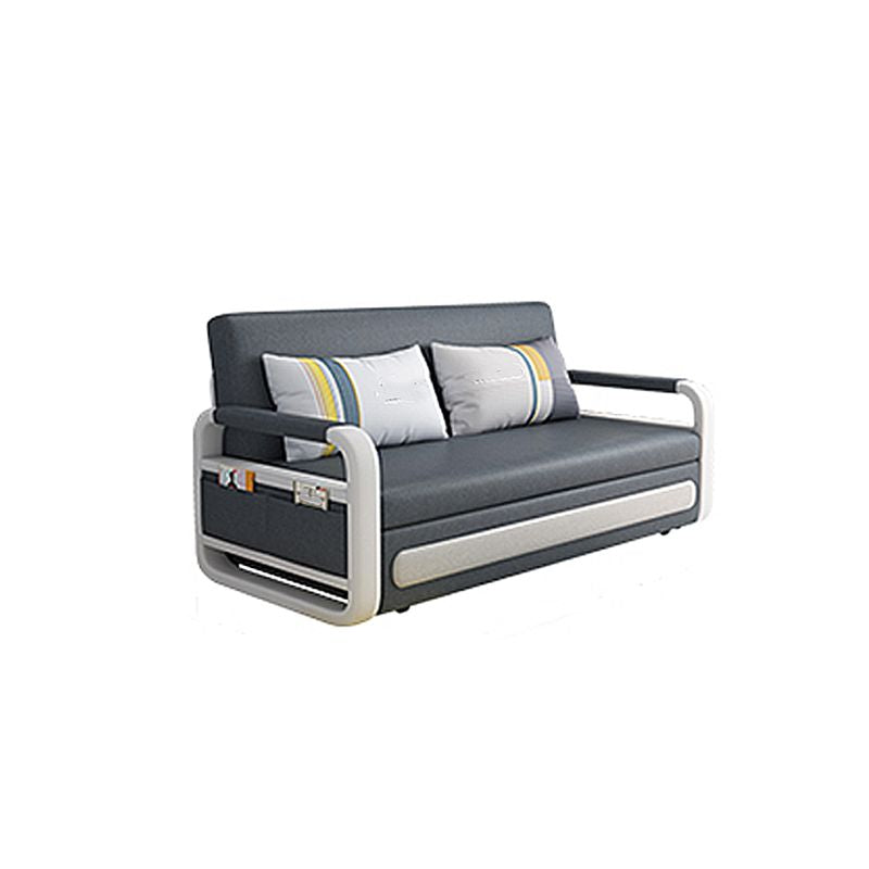 Tight Back Convertible Fabric Sofa Bed 33.46"H High Wear Resistance Square Arm Sofa Bed Clearhalo 'furn' 'furn_sofas' 'Furniture' 'furniture_sofas' 'kitchen' 'kitchen_sofas' 'Living Room Furniture' 'Sofa' 'sofas' 1200x1200_f85b5ee4-70b6-4848-8285-f39fd7ad0cf9
