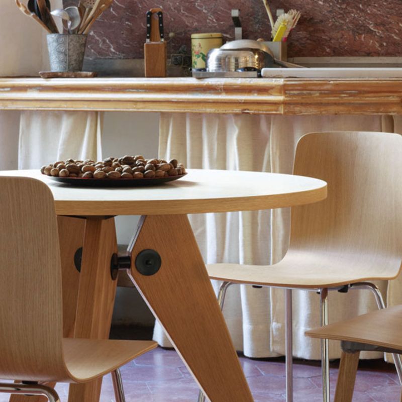 Moderno set da pranzo 1/2/3 PC con tavolo in legno di quercia e sedie in legno