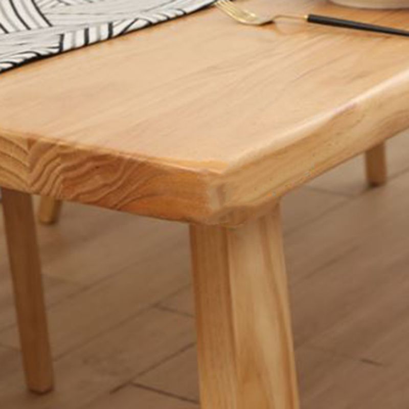 Zeitgenössische massive Holzmöbel 1/2/5/7 PCs Esszimmertisch in Natur