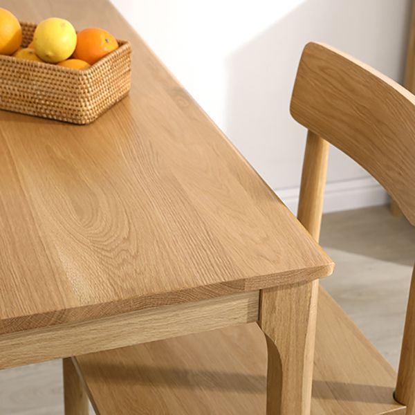 Rectangle Oak Wood Dining Table Modern Kitchen Table in Nature with 4 Legs Clearhalo ' dining_table' 'Dining Tables & Seating' 'Dining Tables' 'furn' 'furn_dining_table' 'Furniture' 'furniture_dining_table' 'Kitchen & Dining Furniture' 'kitchen&dining_furn' 'kitchen' 'kitchen_dining_table' 1200x1200_f85becd5-d301-477b-bb0f-38e4b04e8618