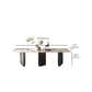 Contemporary Dining Table Sintered Stone Table with Metal Legs for Home Use Clearhalo 'Dining Tables & Seating' 'Dining Tables' 'dining_table' 'furn' 'furn_dining_table' 'Furniture' 'Kitchen & Dining Furniture' 1200x1200_f85bfb46-6802-4c2b-873b-82345cbd3bb7