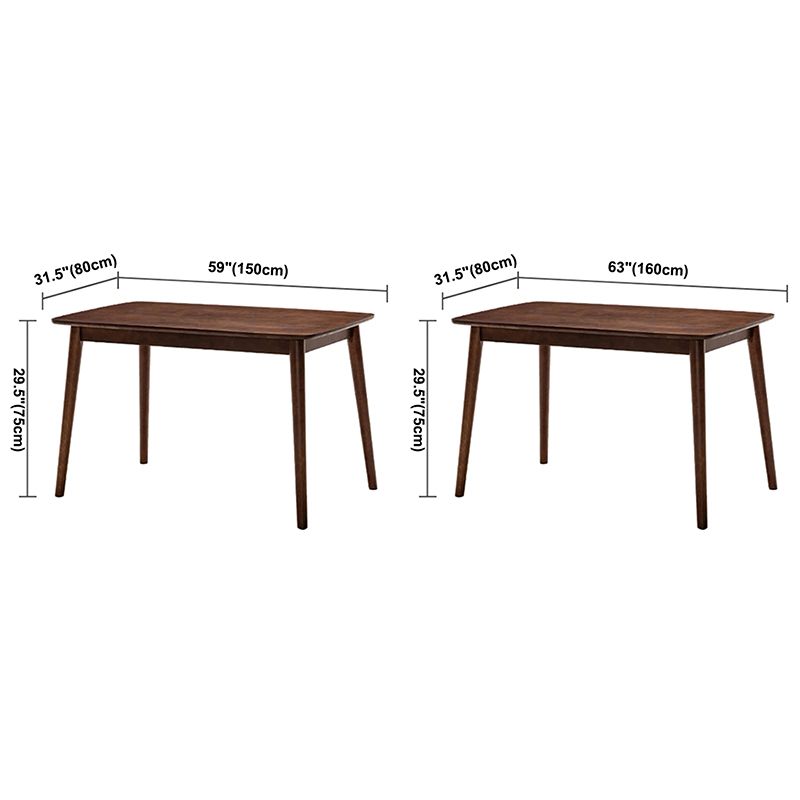 Contemporary Solid Wood Rectangle Shape Dining Table Kitchen Dining Table with 4 Legs Clearhalo ' dining_table' 'Dining Tables & Seating' 'Dining Tables' 'Furniture' 'furniture_dining_table' 'Kitchen & Dining Furniture' 'kitchen&dining_furn' 'kitchen' 'kitchen_dining_table' 1200x1200_f85c8fe9-7283-4e2f-9cb4-9d1ed5686c0a