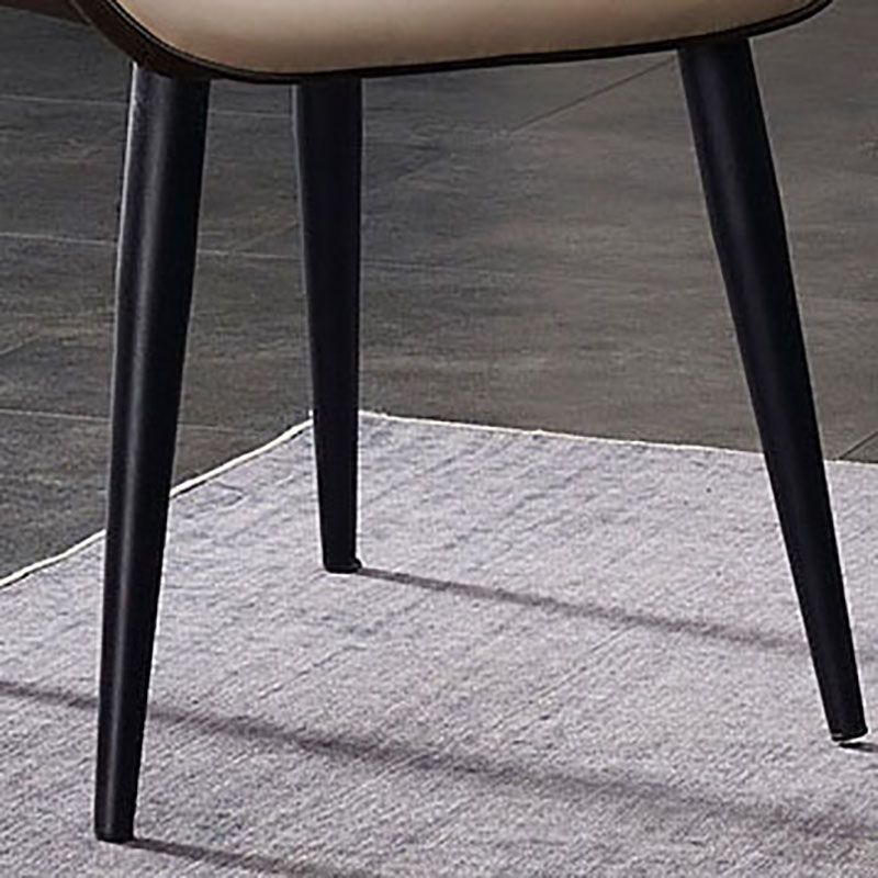 Contemporary Dining Chair Kitchen Arm Side Chair with Metal Legs Clearhalo 'Dining Chairs' 'Dining Tables & Seating' 'dining_chair' 'furn' 'furn_dining_chair' 'Furniture' 'Kitchen & Dining Furniture' 1200x1200_f85daffc-7a07-4629-8736-8903bda5a5b0