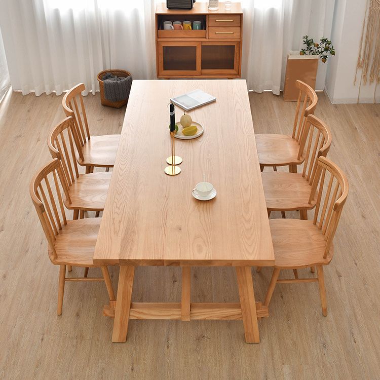 Modern Dining Set 1/2/5/7 Pcs Solid Wood Dining Table and Chairs Clearhalo 'Dining Room Sets' 'Dining Tables & Seating' 'dining_room_set' 'furn' 'furn_dining_room_set' 'Furniture' 'Kitchen & Dining Furniture' 1200x1200_f85dc71a-bef8-4450-9339-f37cb586ea36