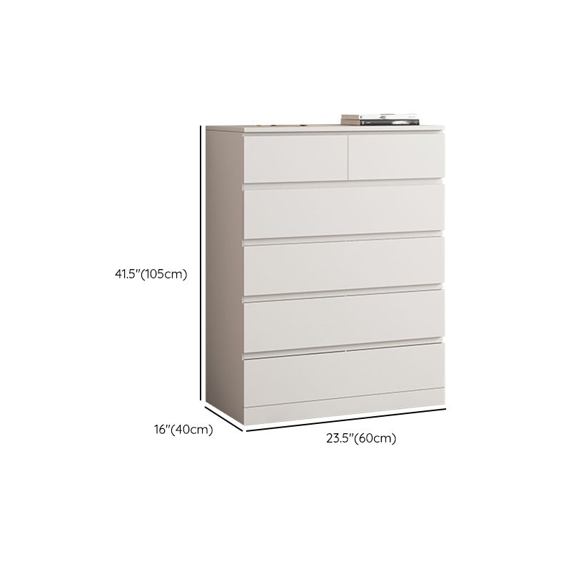 Tocador contemporáneo tocador de cofre de almacenamiento de madera con 6 cajones