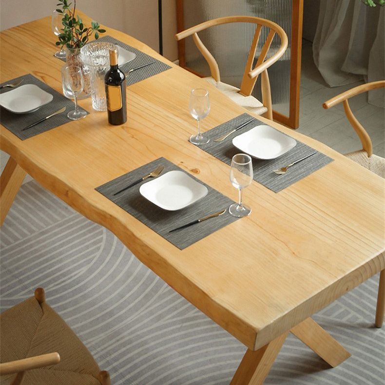 Pièces modernes 1/5 pièces Ensemble de restauration Rectangle Table à manger en bois en bois pour cuisine