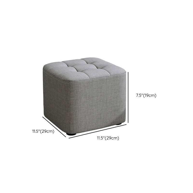 Solid Color Fabric Standard Stool Modern Simple Square Upholstered Stool Clearhalo 'furn' 'furn_ottomans_poufs' 'Furniture' 'Living Room Furniture' 'Ottomans & Poufs' 'ottomans_poufs' 1200x1200_f85fdbe0-e412-4a00-907f-631475a060a4
