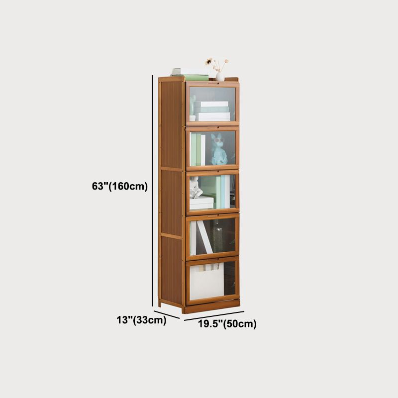 Modern Bamboo Barrister Bookcase Closed Back Bookcase for Home Office Clearhalo 'Bookcases' 'furn' 'furn_bookcases' 'Furniture' 'furniture_bookcases' 'kitchen' 'kitchen_bookcases' 'Living Room Furniture' 'Office Furniture' 1200x1200_f86177b9-89b0-4b04-a36a-629f6a59981e