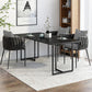 Industrial Black Table for Restaurant Rectangle Dining Table with Double Pedestal Clearhalo 'Dining Tables & Seating' 'Dining Tables' 'dining_table' 'furn' 'furn_dining_table' 'Furniture' 'furniture_dining_table' 'Kitchen & Dining Furniture' 'kitchen' 'kitchen_dining_table' 1200x1200_f862e6ec-d22b-48e9-a942-d5caf4de9630