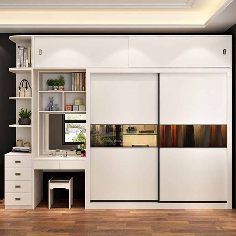 Contemporary Home Engineered Wood Wardrobe Freestanding Wardrobe Closet Clearhalo 'Armoires & Wardrobes' 'armoires_wardrobes' 'Bedroom Furniture' 'furn' 'furn_armoires_wardrobes' 'Furniture' 1200x1200_f8630c1c-1b95-4d68-805f-90b3ae4623da