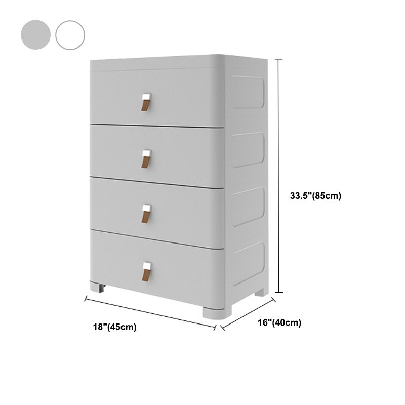 Contemporary Grey / White Chest Plastic Chest with Drawers for Bedroom Clearhalo 'Bedroom Furniture' 'Dressers & Chests' 'dressers_chests' 'furn' 'furn_dressers_chests' 'Furniture' 1200x1200_f86397bf-5132-48f4-a3d7-60c03c373804