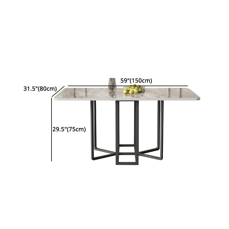 Modern Rectangle Dinette Set 1/2/5 Pieces Foldable Dining Table Set with Sintered Stone Clearhalo 'Dining Room Sets' 'Dining Tables & Seating' 'dining_room_set' 'furn' 'furn_dining_room_set' 'Furniture' 'furniture_dining_room_set' 'Kitchen & Dining Furniture' 1200x1200_f864188f-a046-4cec-960a-9dde3cedde8e